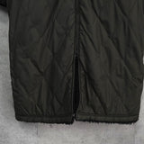 ザ ノースフェイス リバーシブル ロゴ刺繍 ロング丈 キルティングコート ボアコート カーキ / ブラック