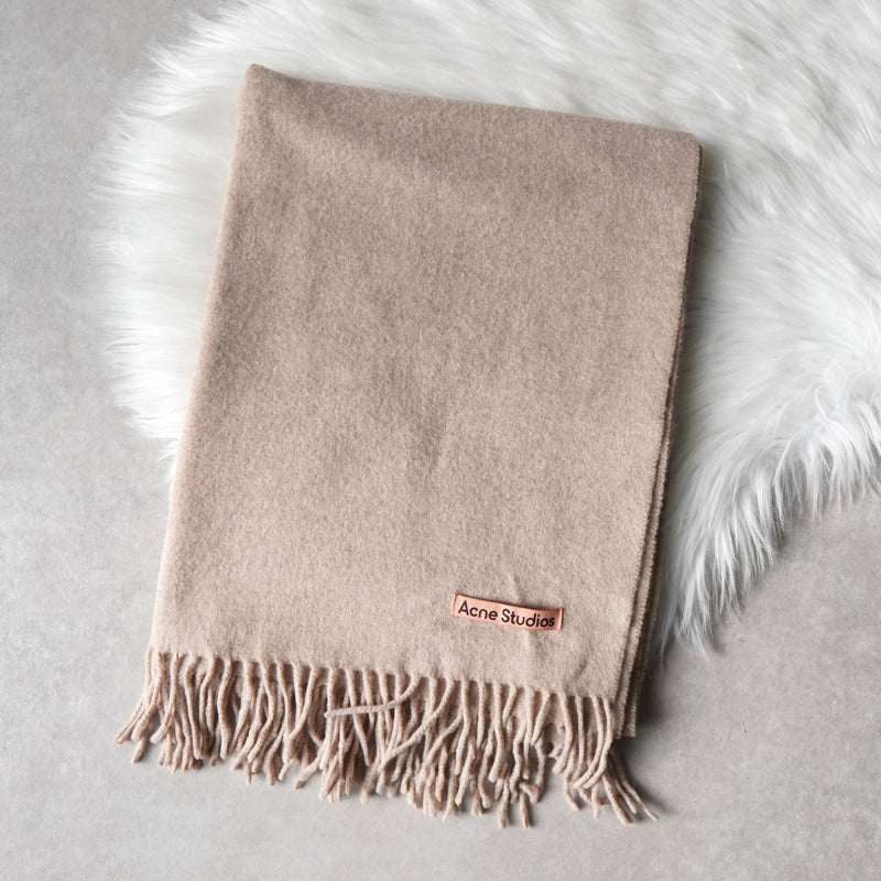 アクネ ストゥディオズ ウール ストール マフラー ピンクベージュ