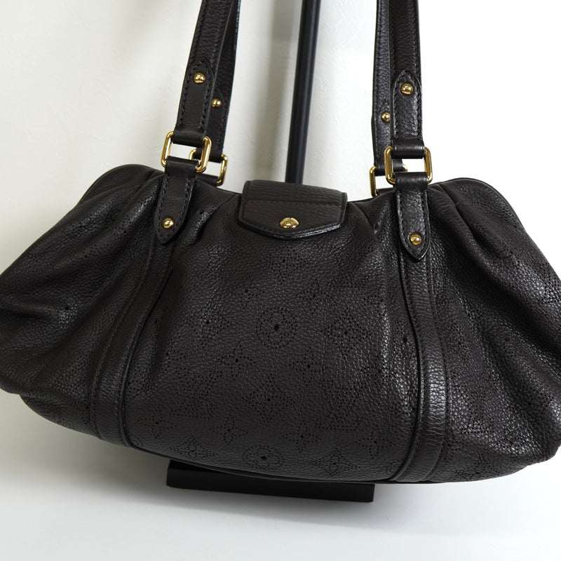 ルイ ヴィトン モノグラム マヒナ ルナーPM ショコラ ハンドバッグ ダークブラウン M97051