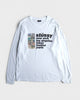 Italic Collage Longsleeve Tee ステューシー 長袖Tシャツ ロンT ホワイト L メンズ