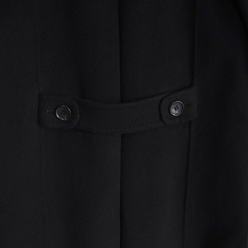 バーバリー ロンドン ノバチェック裏地 カシミア ウール ステンカラーコート レディース ブラック