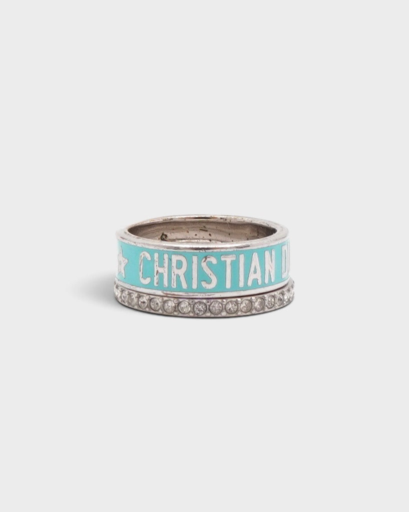 クリスチャン ディオール DIOR CODE リング セット 指輪 シルバー ラインストーン レディース S / 10号