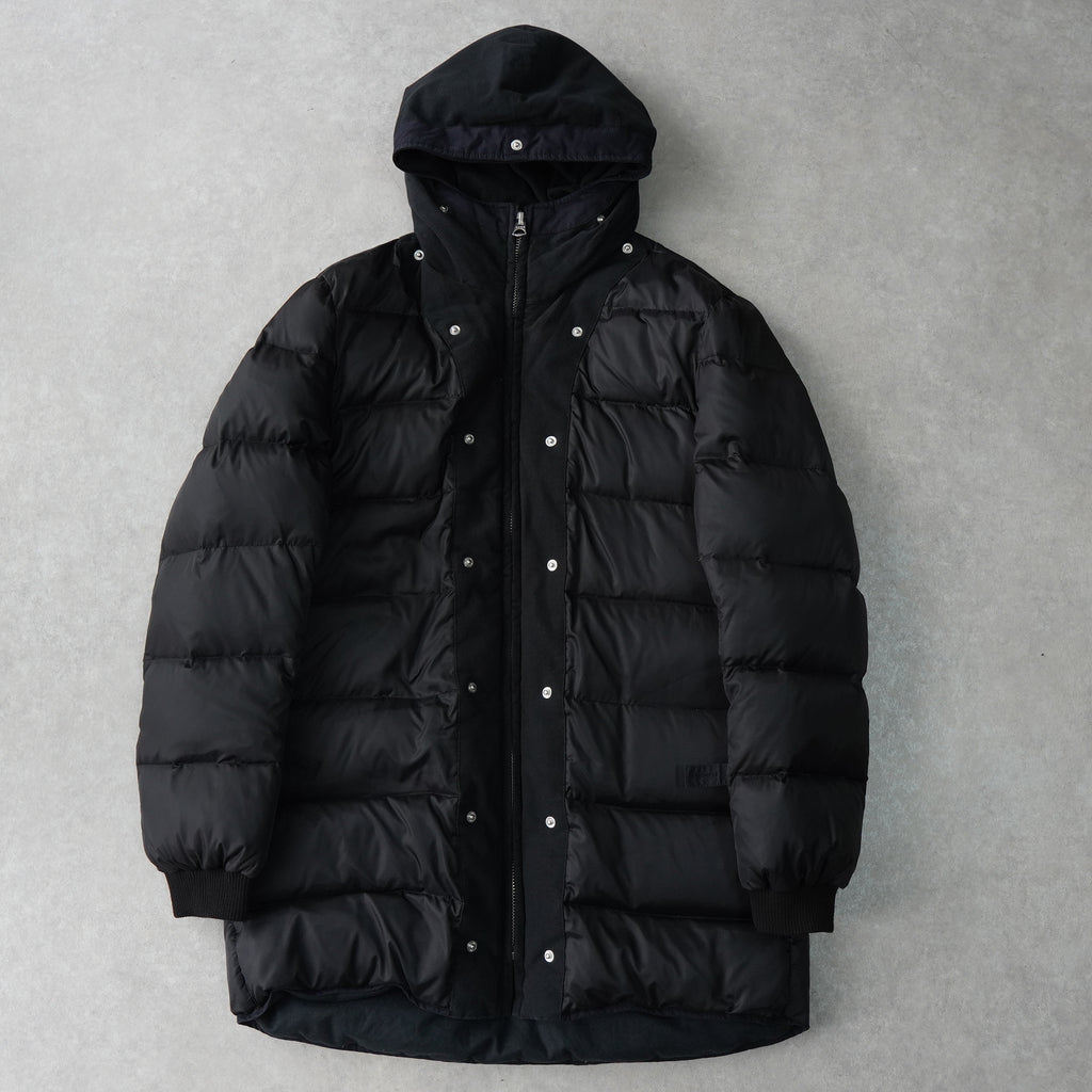 アクネ ストゥディオズ フーデッド ダウンコート ダウンジャケット ブラック