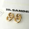 ジルサンダー ダブルフープ GP ゴールド ピアス 箱付き