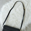 Christian Dior CD logo gold hardware leather shoulder bag navy