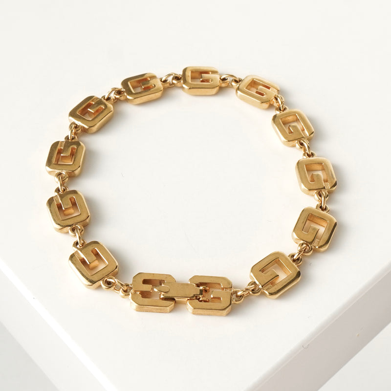 ジバンシィ ヴィンテージ Gロゴ ブレスレット GP ゴールド