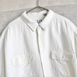 Open-collar Linen Shirt