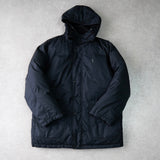 イヴサンローラン ヴィンテージ YSLロゴ ダウンジャケット ネイビー メンズ