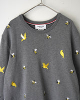 トムブラウン バード ビー 刺繍 スウェット グレー サイズ3 レディース