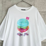 アクネ ストゥディオズ プリント オーバーサイズ Tシャツ ホワイト
