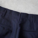 イヴ サンローラン ヴィンテージ ストライプ柄 シングル テーラードジャケット ツータック スラックス セットアップ ネイビー メンズ