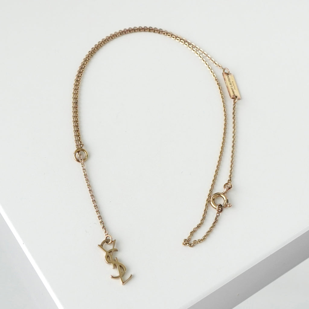 イヴサンローラン YSLロゴ GPゴールド ネックレス 箱付き