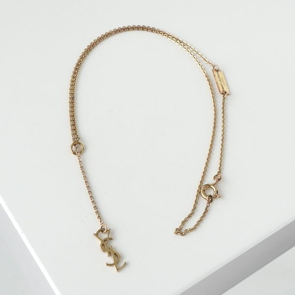 イヴサンローラン YSLロゴ GPゴールド ネックレス 箱付き