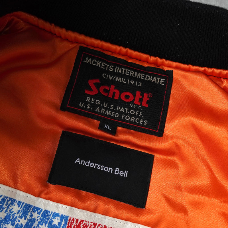 Schott × ANDERSSON BELL ショット × アンダースンベル 中綿 スカジャン MA-1 ボンバージャケット ブラック