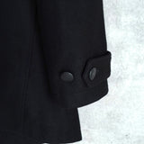 イヴ サンローラン ヴィンテージ YSLロゴ ウール Pコート ブラック