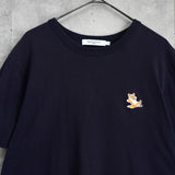 メゾン キツネ チラックスフォックス Tシャツ ネイビー