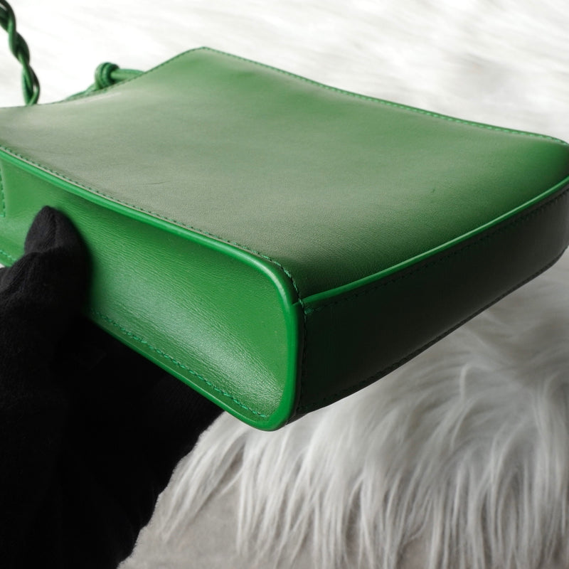 ジルサンダー タングル スモール レザー ショルダーバッグ グリーン