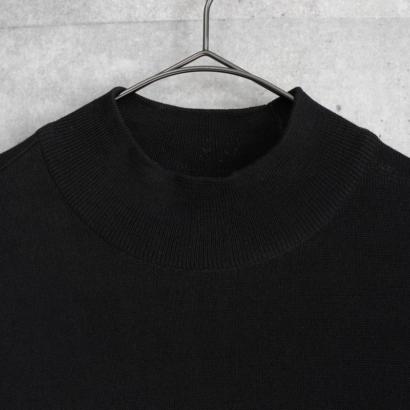 イヴサンローラン ヴィンテージ YSLロゴ モックネック ニット ブラック