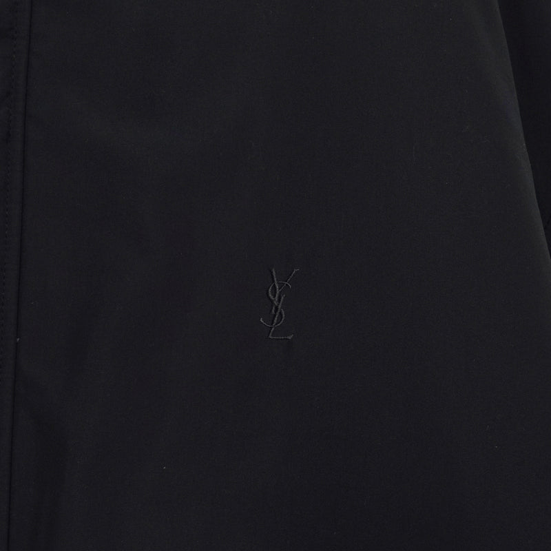 イヴ サンローラン ヴィンテージ YSLロゴ 中綿ジャケット ブラック