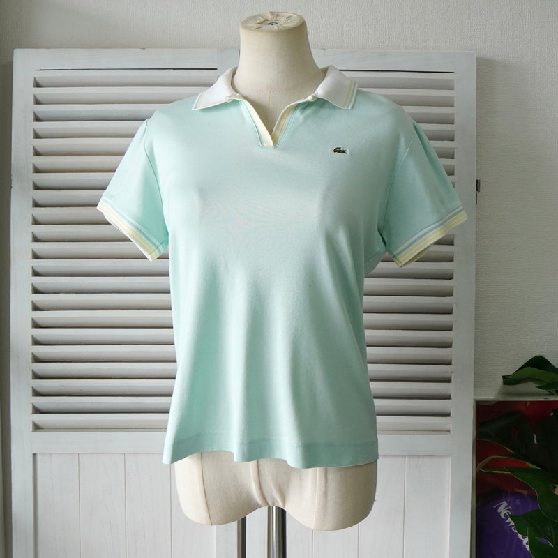 Lacoste 徽标贴片网球衫，女式短袖 Polo 衫