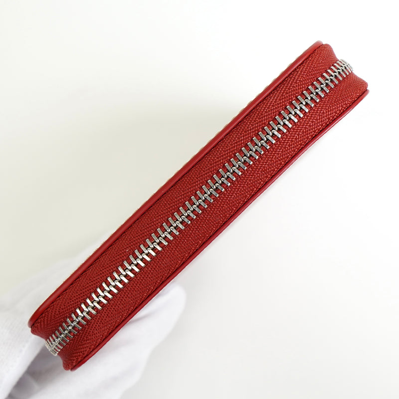 ゴヤール マティニョンPM ヘリンボーン PVC / レザー ファスナー 財布 コンパクトウォレット レッド