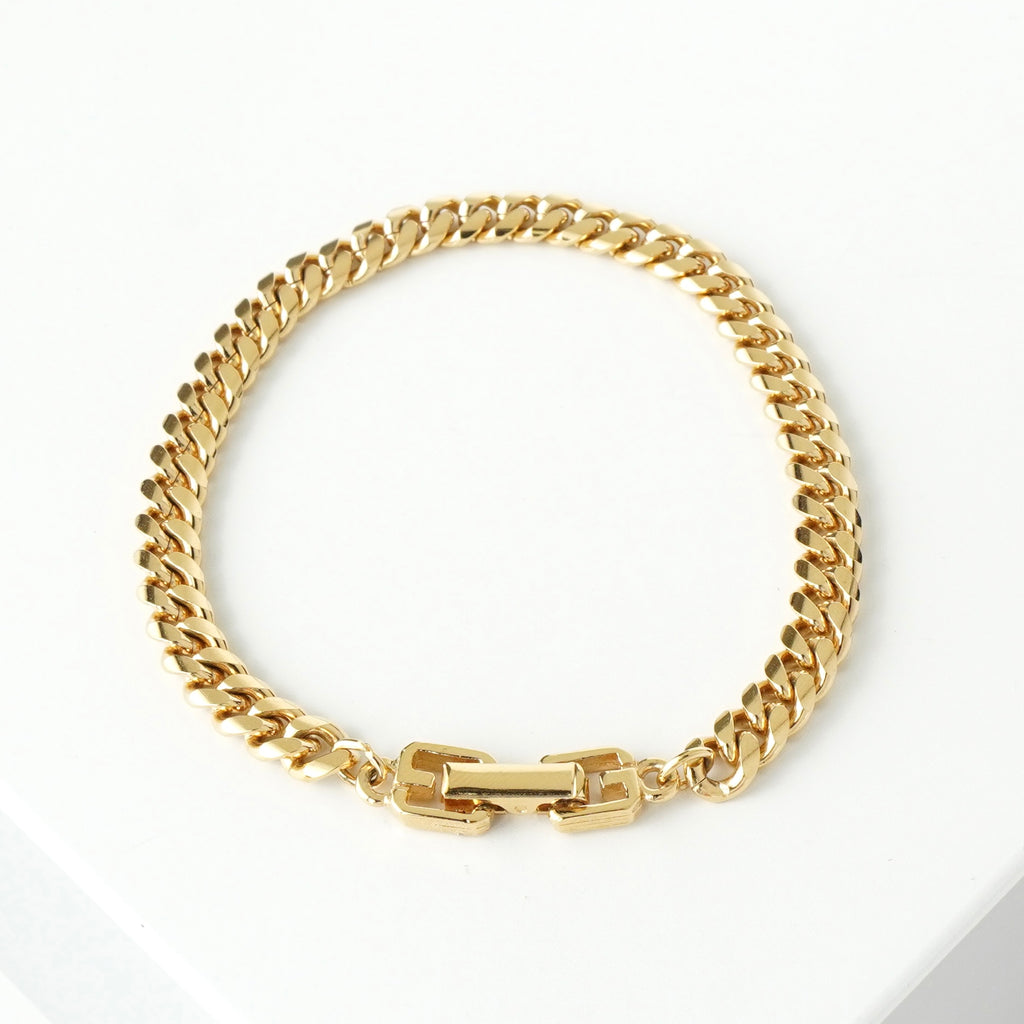 美品　GIVENCY ジバンシー　ブレスレット　Gロゴ　ゴールド　ヴィンテージ ジバンシィ ヴィンテージ Gロゴ GPゴールド チェーン