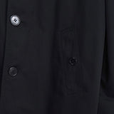 サンローラン パリ マオカラー ロングコート ブラック