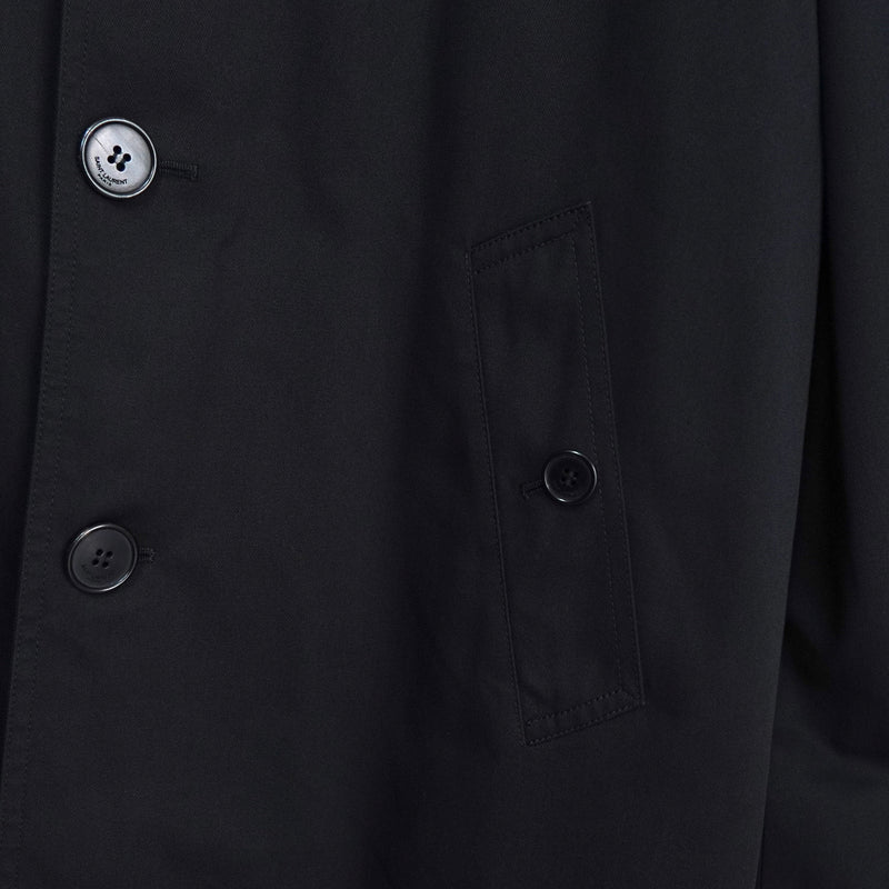 サンローラン パリ マオカラー ロングコート ブラック