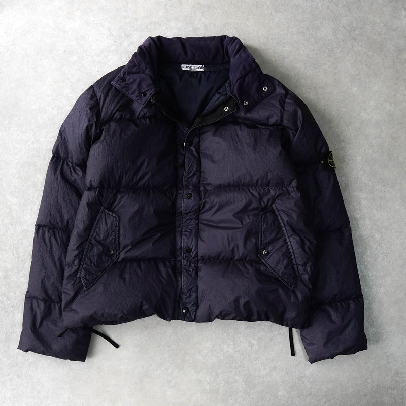 ストーン アイランド ショート丈 ダウンジャケット ネイビー