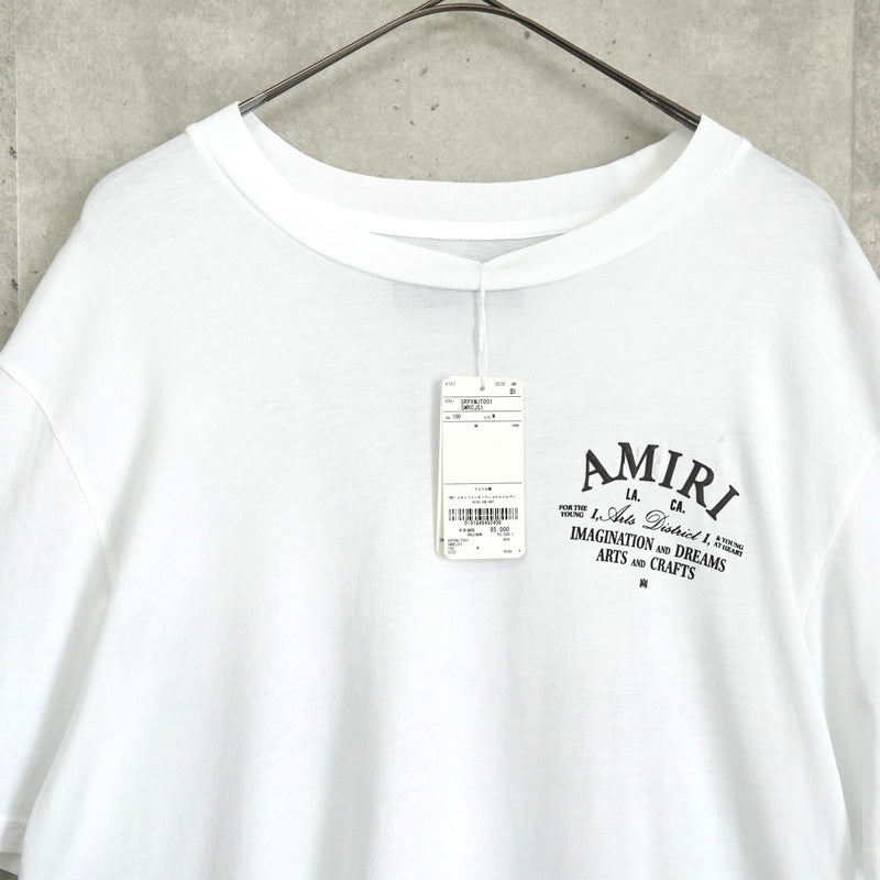 アミリ Arts District Tee ロゴ 両面プリント Tシャツ ホワイト タグ付き未使用品