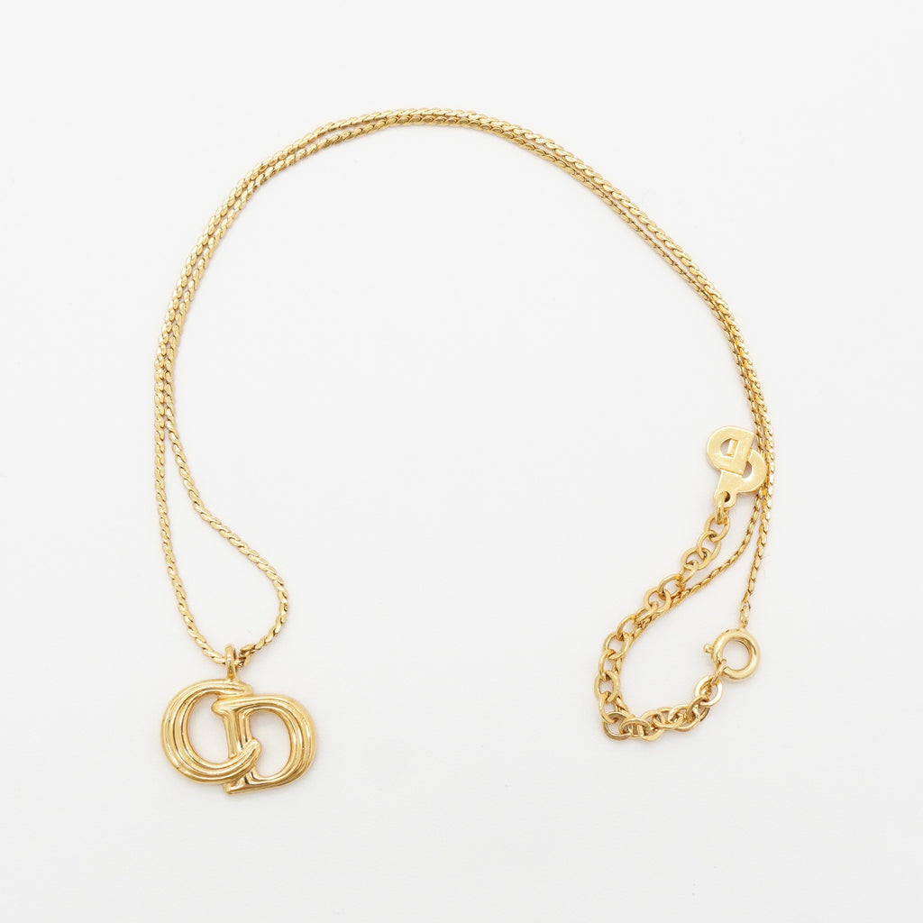 クリスチャン ディオール CDロゴ ネックレス GP