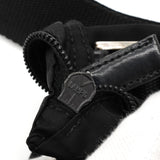 プラダ トライアングルロゴ テスート / レザー ショルダーバッグ ブラック