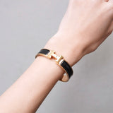 エルメス クリッククラックH PM バングル GP / ブラック