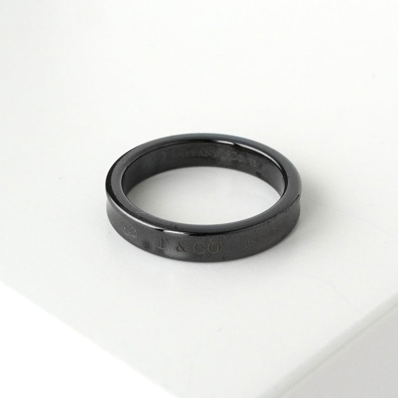 ティファニー 1837 ナロー チタン 指輪 リング ブラック 16号