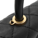 シャネル ココハンドルXS ターンロック マトラッセ キャビアスキン 2way ハンドバッグ ショルダーバッグ ブラック 2番台8桁