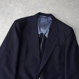 イヴ サンローラン ヴィンテージ ストライプ柄 シングル テーラードジャケット ツータック スラックス セットアップ ネイビー メンズ