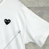 プレイ コムデギャルソン ハートロゴ Tシャツ ホワイト