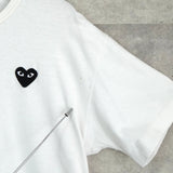 プレイ コムデギャルソン ハートロゴ Tシャツ ホワイト