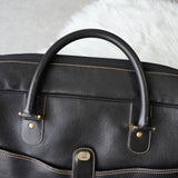 Dunhill Leather 2-Way Boston Bag in Black