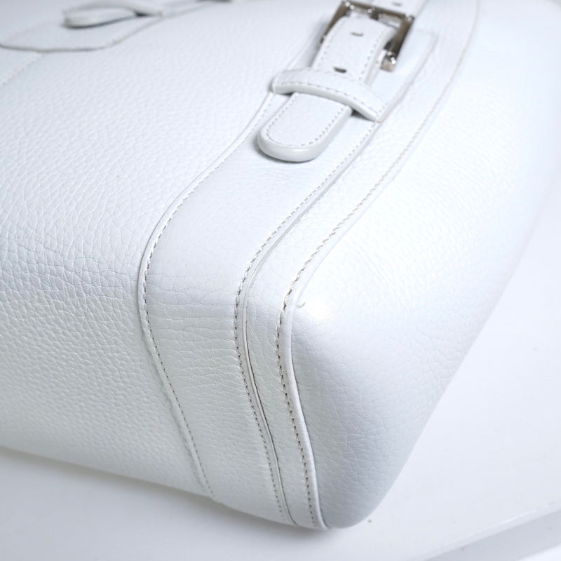 ロエベ レザー トートバッグ ホワイト