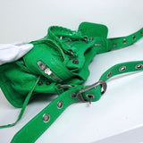 バレンシアガ ネオカゴール レザー 2way ハンドバッグ ショルダーバッグ ネオングリーン