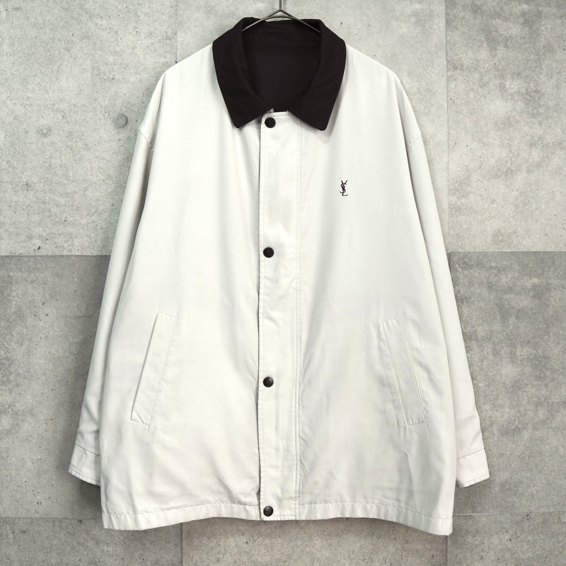 イヴサンローラン リバーシブル YSLロゴ ブルゾンホワイト / ブラック