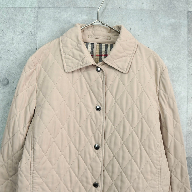 バーバリー キルティングジャケット ノバチェック裏地 ベージュ