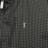 イヴ サンローラン ヴィンテージ リバーシブル YSLロゴ チェック柄 ブルゾン ジャケット ベージュ / ブラック