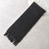 Logo Embroidery Wool Muffler｜Made in Italy