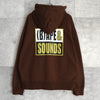 アベイシングエイプ (B)APE SOUNDS LOGO ZIP HOODIE プリント パーカー ブラウン