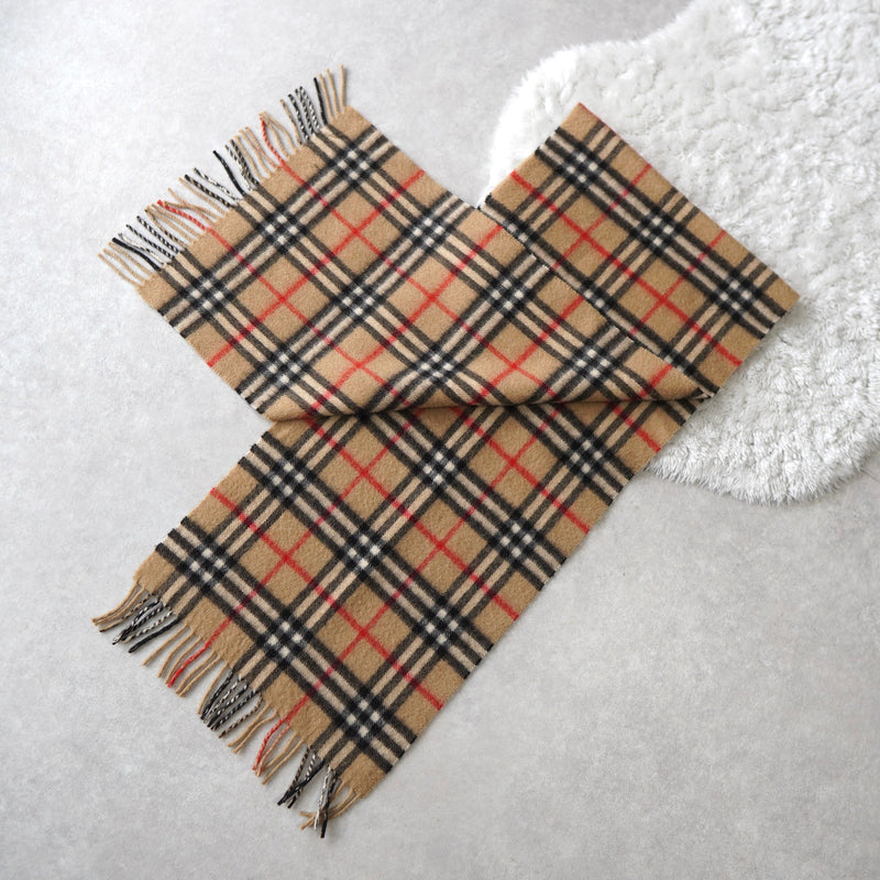 80's〜90's｜Nova Check Cashmere Muffler｜Made in England
