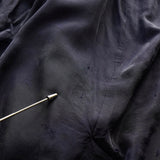 バーバリー ウール ステンカラーコート ネイビー