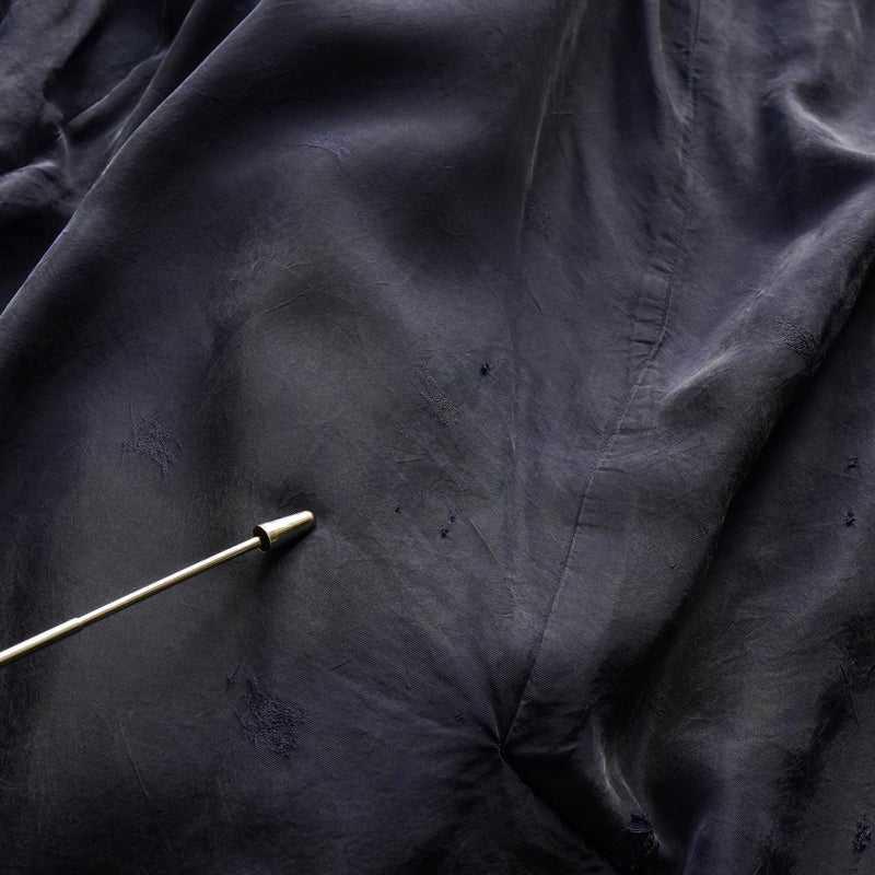 バーバリー ウール ステンカラーコート ネイビー