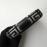 ジバンシィ ヴィンテージ Gロゴ キャンバス / レザー 二つ折り財布 グレー / ブラック 箱付き